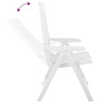 vidaXL Chaises inclinables de jardin 2 Pièces Plastique Blanc