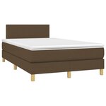 vidaXL Sommier à lattes de lit avec matelas Marron foncé 120x200 cm