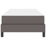 vidaXL Cadre de lit avec matelas Gris 90 x 190 cm tissu