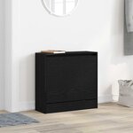 vidaXL Armoire à chaussures avec stockage Chêne noir 60 x 21 x 57 cm