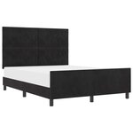 vidaXL Lit à ressorts avec tête de lit Noir 140 x 190 cm Velours