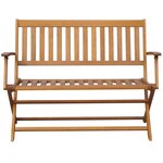 vidaXL Banc de jardin avec coussin 120 cm Bois d'acacia massif