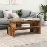 vidaXL Table basse Vieux bois 90 x 55 x 42.5 cm Bois d'ingénierie