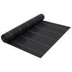vidaXL Toile de paillage Noir 2x10 m PP