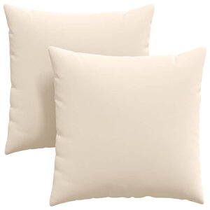 vidaXL Coussins de canapé 2 pc tissu Beige 80 x 80 cm