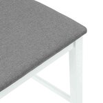 vidaXL Tabourets de bar avec coussins 2 Pièces blanc bois massif d'hévéa