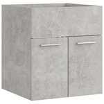 vidaXL Armoire d'évier avec lavabo intégré Gris béton Aggloméré