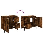 vidaXL Armoire de bain chêne fumé 65x33x60 cm bois d'ingénierie