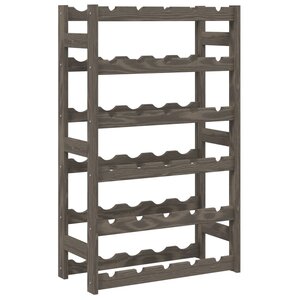 vidaXL Casier à bouteilles pour 30 bouteilles gris bois pin solide