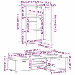 vidaXL Ensemble meuble TV FLORIN Gris Sonoma Bois d'ingénierie