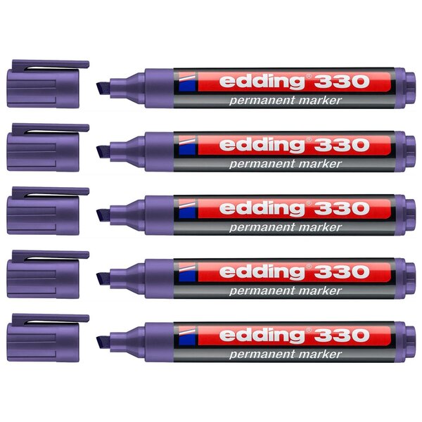 Marqueur Permanent 330 Violet Pointe Biseautée 1-5 mm x 5 EDDING