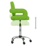 Vidaxl chaises pivotantes à manger lot de 2 vert similicuir