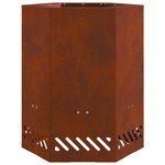 vidaXL Foyer sans fumée Marron 38 x 38 x 51 cm Acier patiné