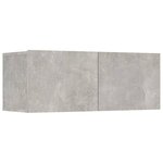 vidaXL Ensemble de meubles TV 8 Pièces Gris béton Bois d'ingénierie