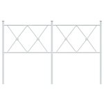 vidaXL Tête de lit métal blanc 137 cm