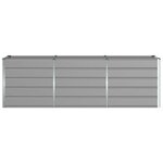 vidaXL Jardinière Gris clair 240 x 80 x 75 cm Acier