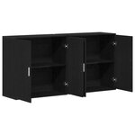 vidaXL Buffet 2 Pièces Chêne noir 79 x 38 x 80 cm Bois d'ingénierie