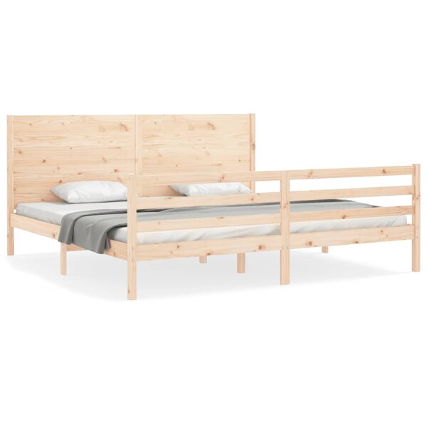 vidaXL Cadre de lit sans matelas 200x200 cm bois massif
