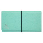 Pochette Trieur Carte Multicolore 6 Compartiments Aquarel - 26x13cm - Couleurs Assorties - X 4 - Exacompta