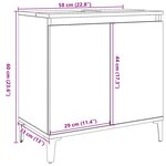 vidaXL Armoire d'évier vieux bois 58x33x60 cm bois d'ingénierie