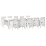vidaXL Ensemble de salle à manger pour jardin 11 Pièces Blanc et Taupe