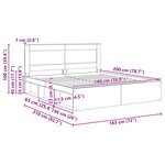 vidaXL Cadre de lit Gris Sonoma 180 x 200 cm Pin massif