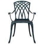 vidaXL Chaise de jardin 2 Pièces Vert 55 x 56 5 x 91cm Aluminium