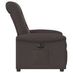 vidaXL Fauteuil inclinable électrique Marron foncé Tissu