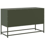 vidaXL Meuble TV vert olive 100 5x39x60 5 cm acier