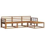 vidaXL Ensemble de canapés d'extérieur 4 Pièces Naturel