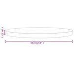 vidaXL Dessus de table rond blanc Ø60x3 cm bois de pin massif