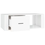 vidaXL Table basse Blanc 100x50 5x35 cm Bois d'ingénierie