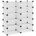 vidaXL Étagère à chaussures Transparent 84x32x88 5 cm PP