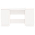 vidaXL Bureau blanc 140x50x75 cm bois massif de pin