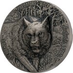 WOLF Predators series 3 Oz Silver Coin 5000 Francs Ivory Coast 2021