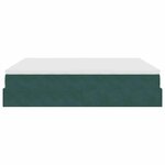 vidaXL Cadre de lit ottoman avec matelas vert foncé 160x200 cm velours