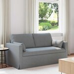 vidaXL Canapé Gris clair 158 x 78 x 80 cm tissu