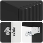 vidaXL Cabinet de Salle de Bain Mural Noir 33 x 34 5 x 60 cm