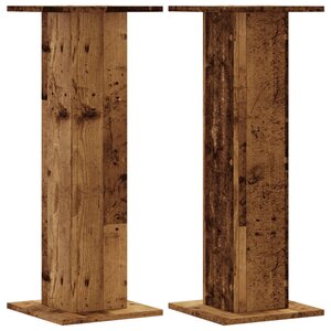 vidaXL Supports pour plantes 2 Pièces vieux bois bois d'ingénierie