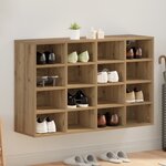 vidaXL Cabinet à chaussures avec étagère avec stockage chêne artisanal 103x30x51 cm