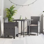 vidaXL Chaise de jardin 2 Pièces Gris clair 53 x 49 x 85 cm PP
