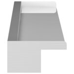 vidaXL Lame d'eau rectangulaire pour piscine acier inoxydable 110 cm