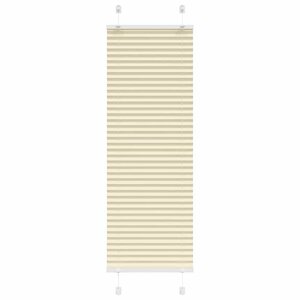 vidaXL Store plissé crème 40x150 cm largeur du tissu 39 4 cm polyester