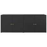 vidaXL Armoire de rangement de jardin Noir 198x55 5x80 cm Résine tressée