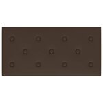 vidaXL Tête de lit murale 12 Pièces Marron 60 x 30 cm Simili cuir