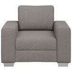 vidaXL Fauteuil Taupe - 59 cm Tissu