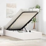 vidaXL Cadre de lit ottoman avec rangement Blanc 80 x 200 cm