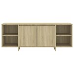 vidaXL Meuble TV chêne sonoma 130x35x50 cm bois d'ingénierie