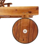 vidaXL Ensemble de chaises longues lot de 2 table Bois acacia massif
