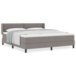 Lit à ressorts vidaXL avec matelas taupe 180x200 cm en tissu